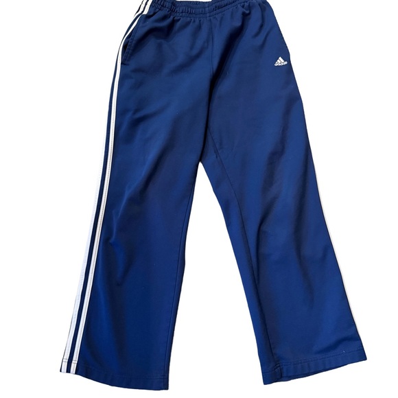 Adidas Authentic Vintage Navy Joggers with White Accents M